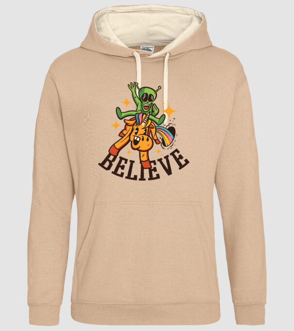 Unicorn Alien model nisipiu pe tricou