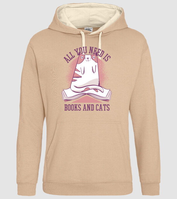 All You Need Is Books And Cats model nisipiu pe tricou
