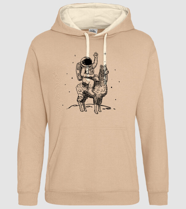 Alpaca Astronaut model nisipiu pe tricou