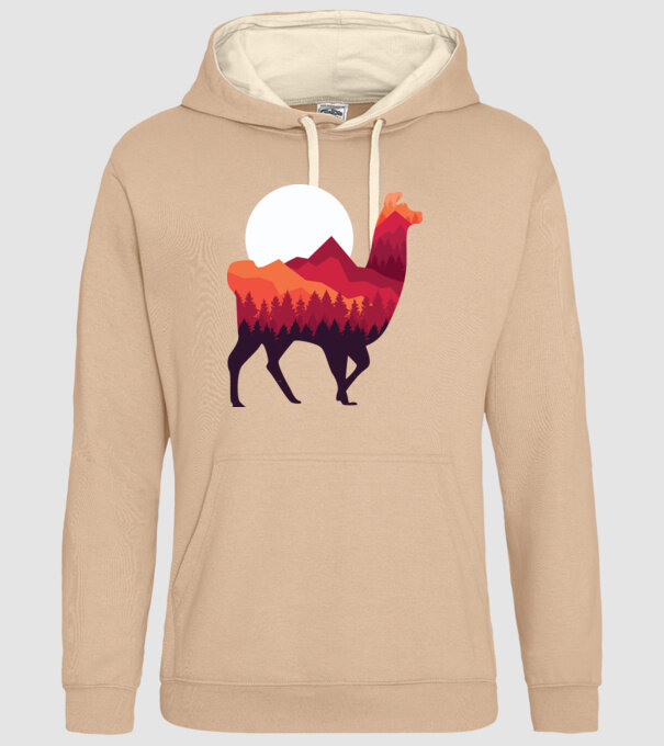 Pădure Alpaca model nisipiu pe tricou