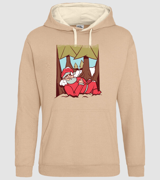 Moș Crăciun dormind model nisipiu pe tricou