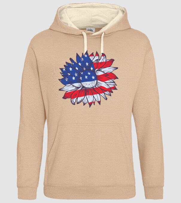 Floarea-soarelui americană Usa Sunflower model nisipiu pe tricou