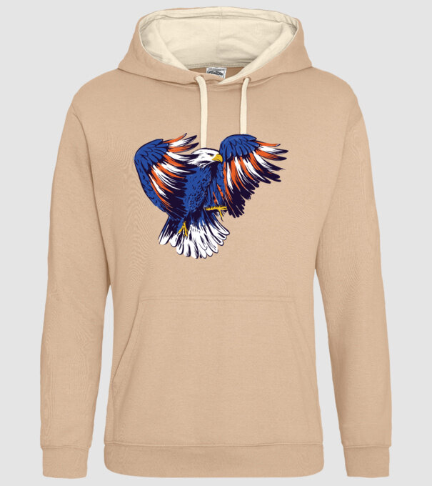 Vultur American model nisipiu pe tricou