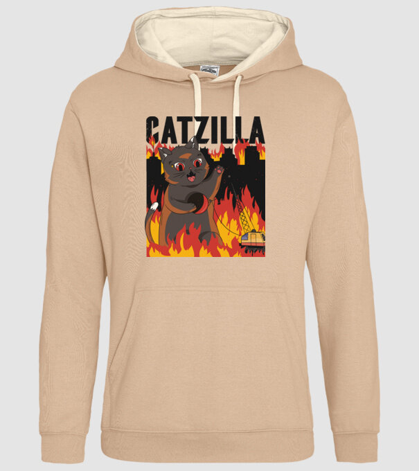 Anime Catzilla model nisipiu pe tricou