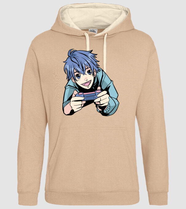 Anime băiat Gamer model nisipiu pe tricou