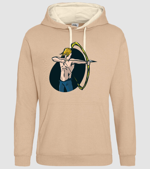 Fată arcaș Anime model nisipiu pe tricou
