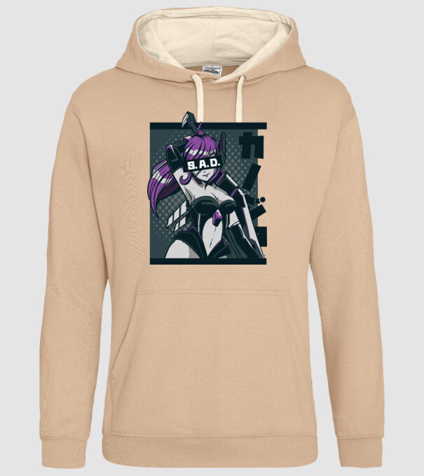 Anime fată model nisipiu pe tricou
