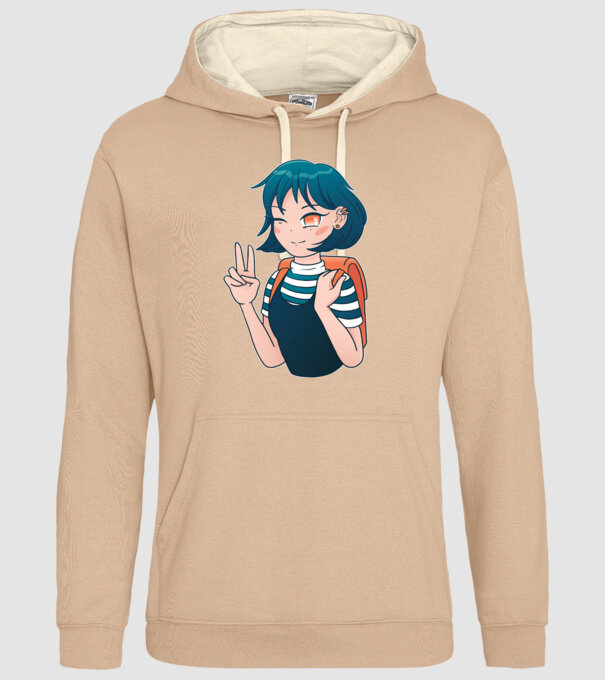 Anime fată model nisipiu pe tricou