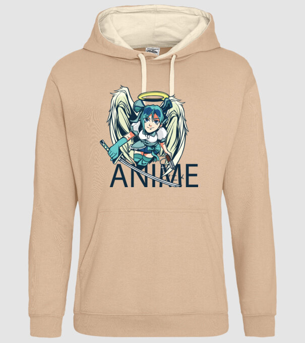 Anime fată cu sabie model nisipiu pe tricou