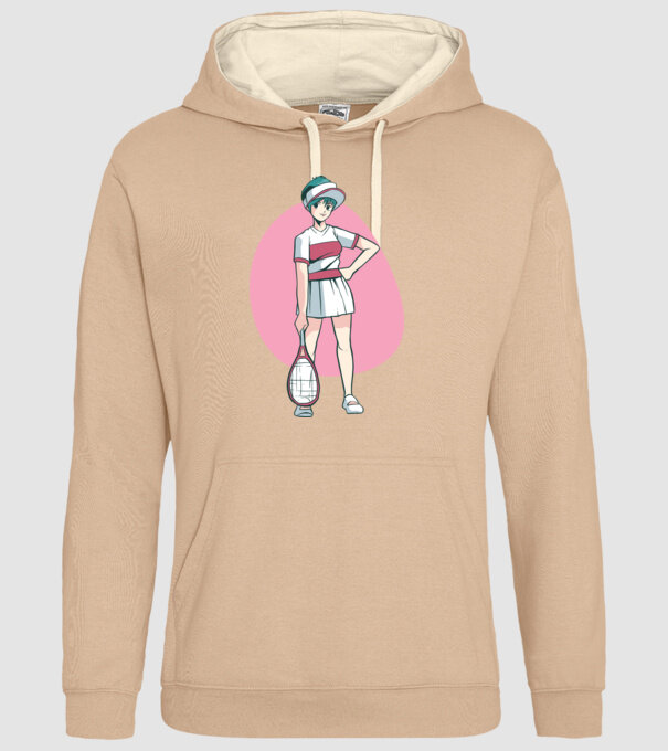 Anime Jucător de tenis fată model nisipiu pe tricou