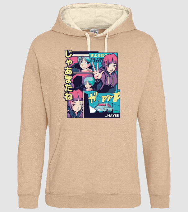 Anime Vaporwave See you Later model nisipiu pe tricou