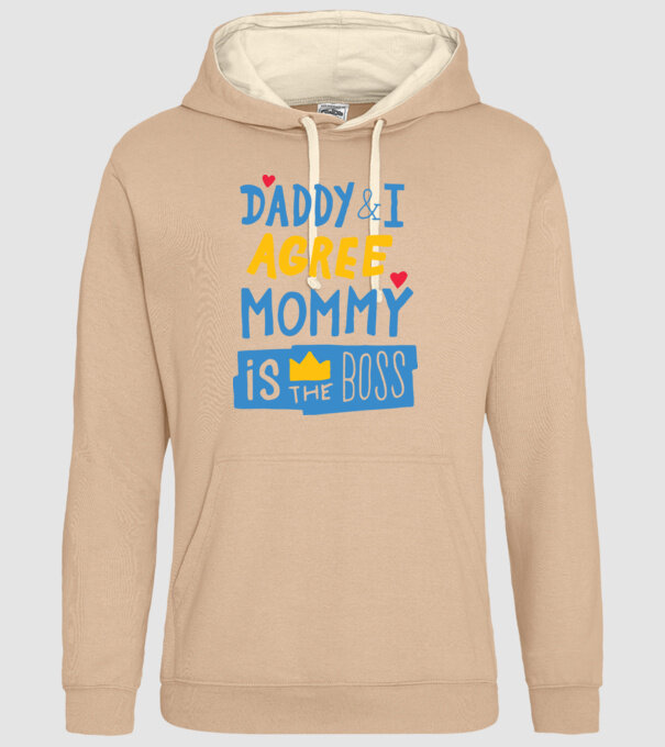 Mama e șefa model nisipiu pe tricou