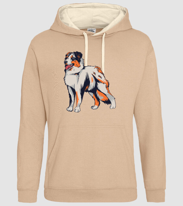 Câine ciobănesc Australian model nisipiu pe tricou