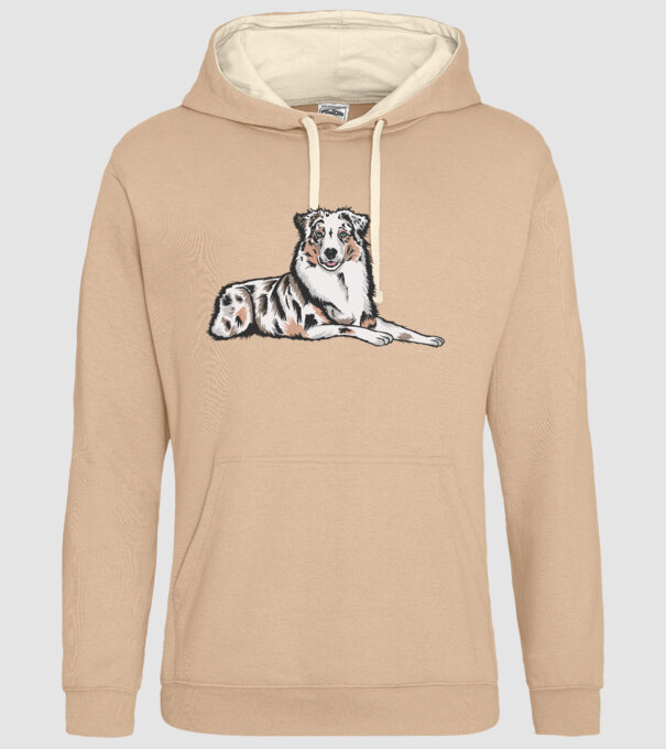 Câine ciobănesc Australian model nisipiu pe tricou