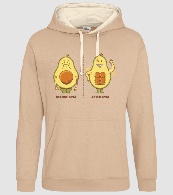 Antrenament Avocado model nisipiu pe tricou