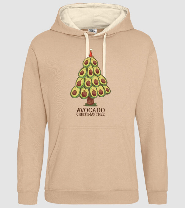 Pom de Crăciun Avocado model nisipiu pe tricou