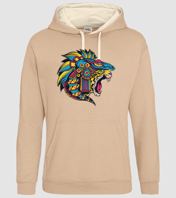 Aztec Jaguar model nisipiu pe tricou