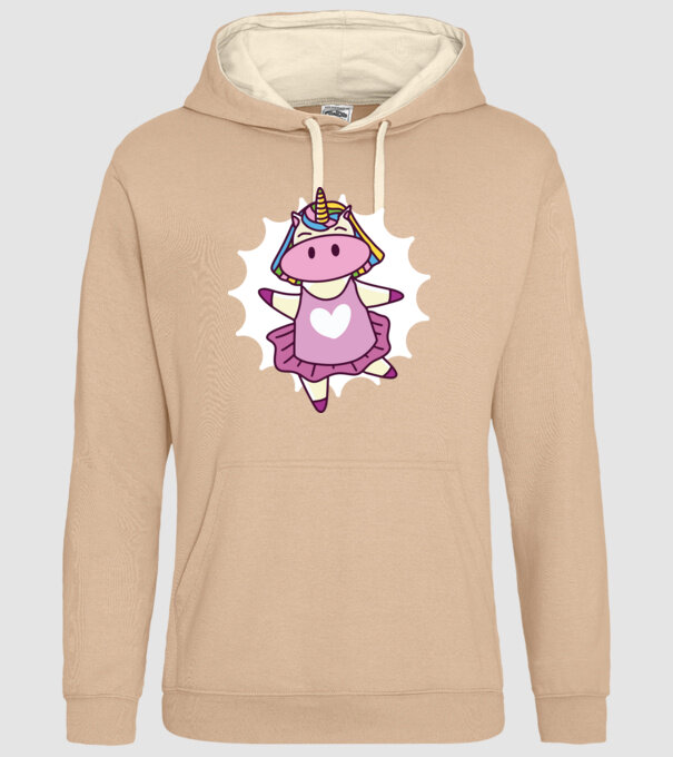 Unicorn dansator de balet model nisipiu pe tricou