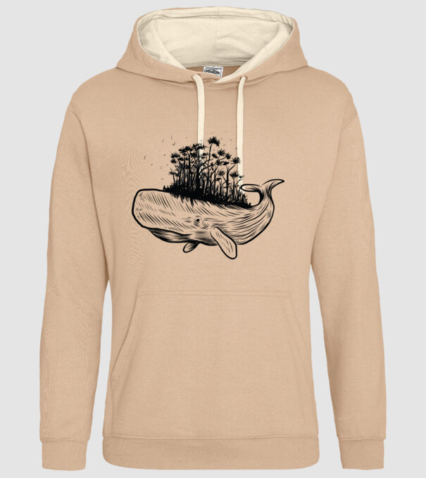 Balenă Natură model nisipiu pe tricou