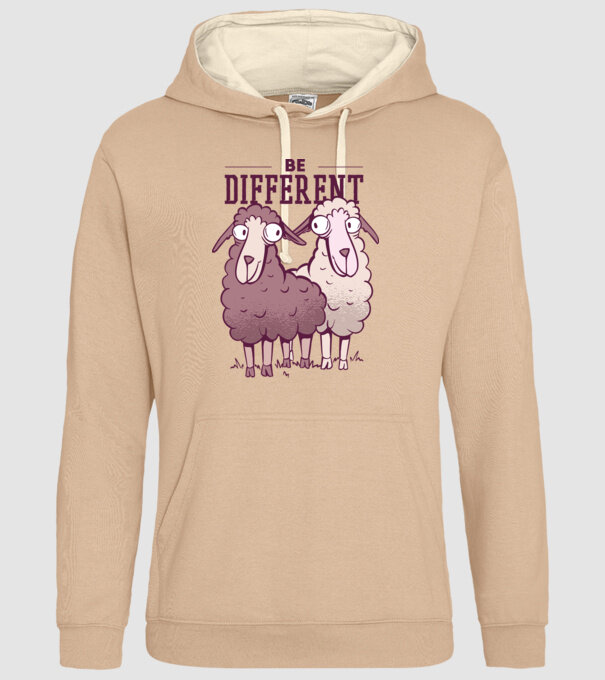Be different - Fii diferit model nisipiu pe tricou