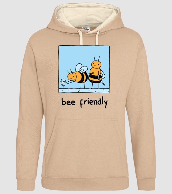 Bee friendly model nisipiu pe tricou