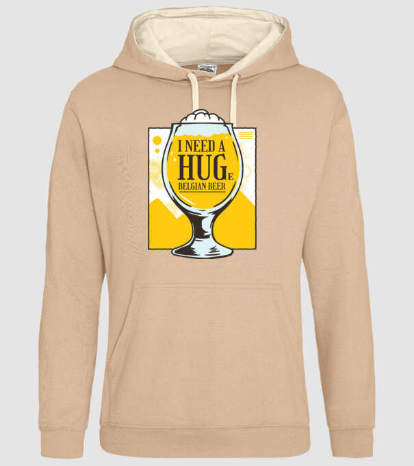 Bere belgiană model nisipiu pe tricou