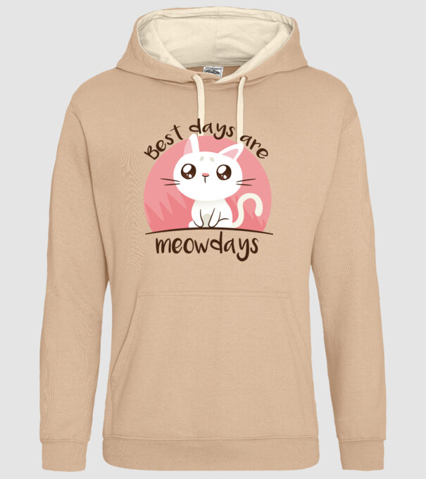 Best days are Meowdays model nisipiu pe tricou