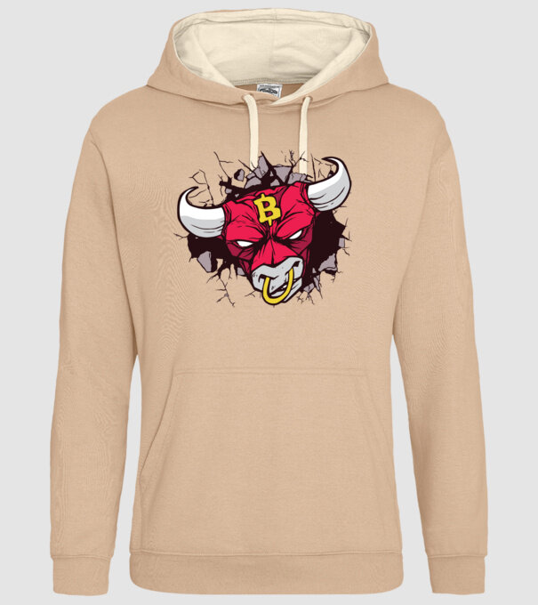 Taur Bitcoin model nisipiu pe tricou