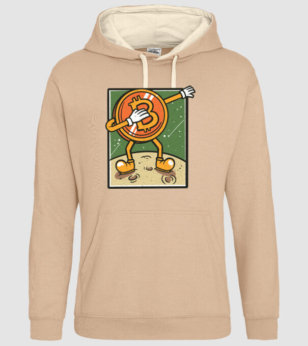 Bitcoin DAB model nisipiu pe tricou