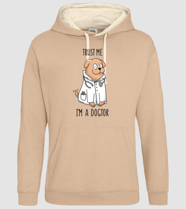 Ai încredere, sunt un Dogtor model nisipiu pe tricou
