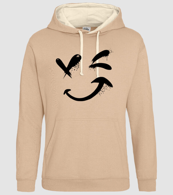 Emoji fericit Râs model nisipiu pe tricou