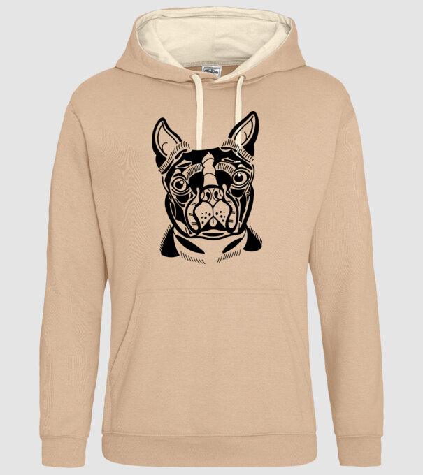 Câine Boston Terrier model nisipiu pe tricou