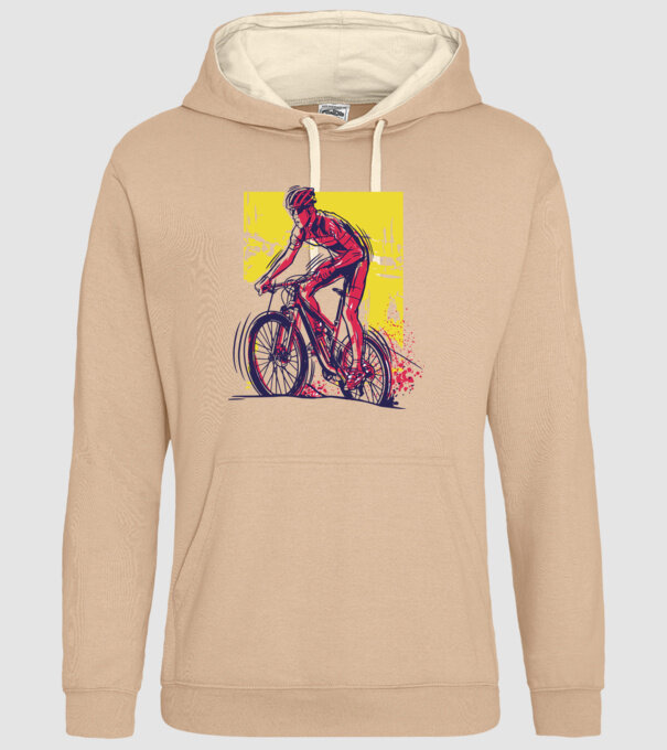 Ciclist model nisipiu pe tricou