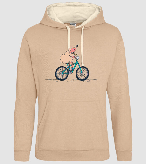Miel cu bicicletă model nisipiu pe tricou