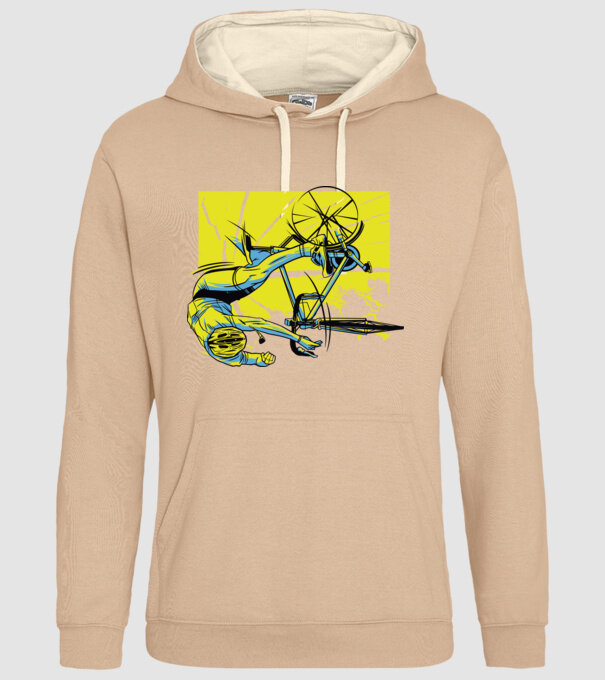 Cădere cu bicicletă model nisipiu pe tricou