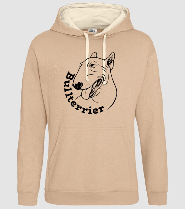 Bull Terrier model nisipiu pe tricou
