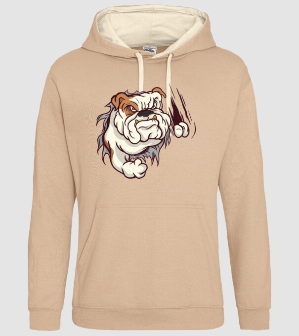 Bulldog model nisipiu pe tricou