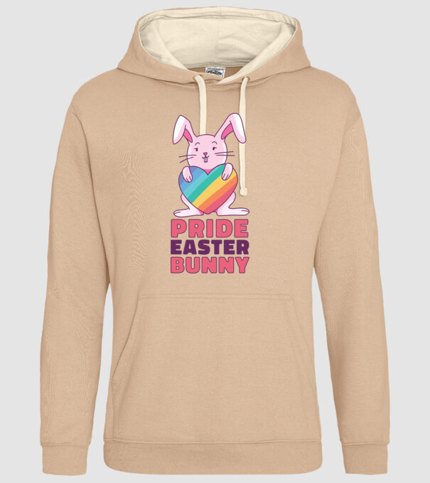 Iepurașul de Paște mândru model nisipiu pe tricou