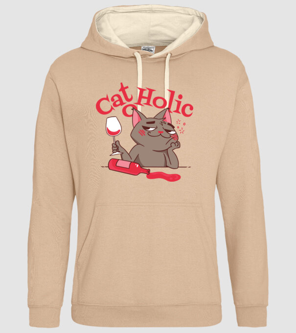 Catoholic - iubitor de pisici model nisipiu pe tricou