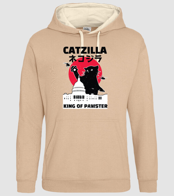 Catzilla - Pisică Godzilla model nisipiu pe tricou