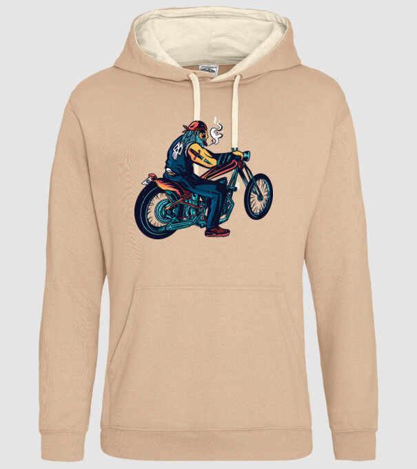Motociclist Chopper model nisipiu pe tricou