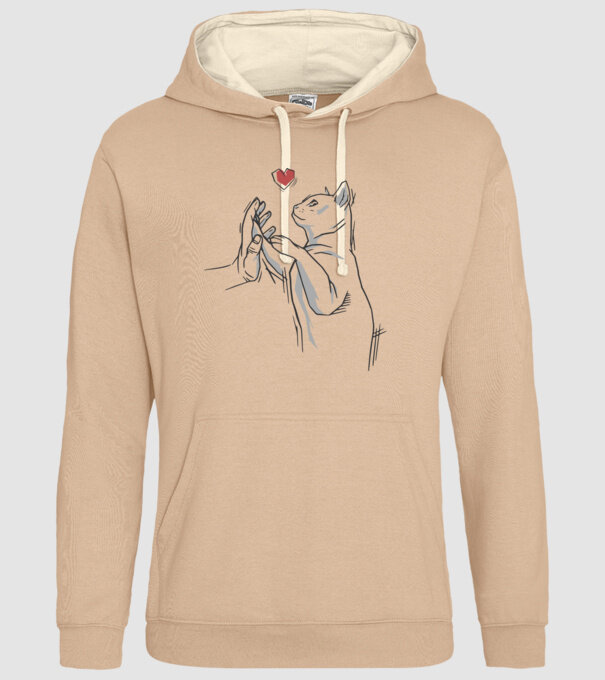 Prietenie Pisică Cal model nisipiu pe tricou