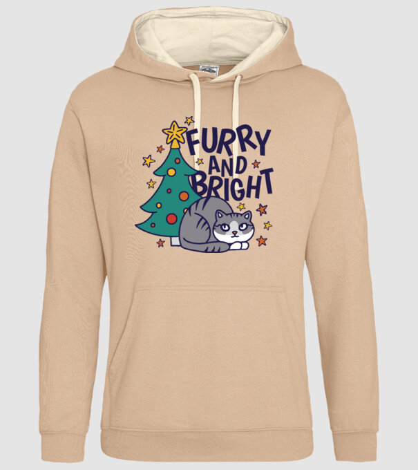 Crăciun cu pisică model nisipiu pe tricou