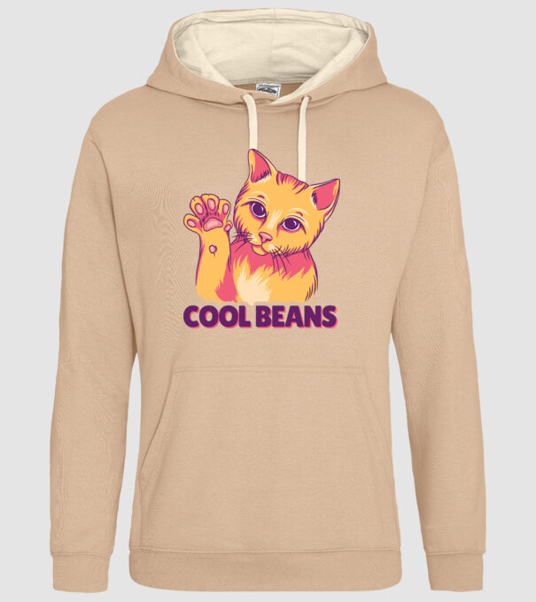 Cool Beans - talpă pisică model nisipiu pe tricou