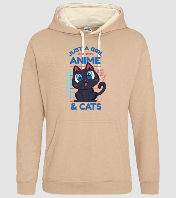 Doar o fată căreia îi place Anime și Pisicile model nisipiu pe tricou