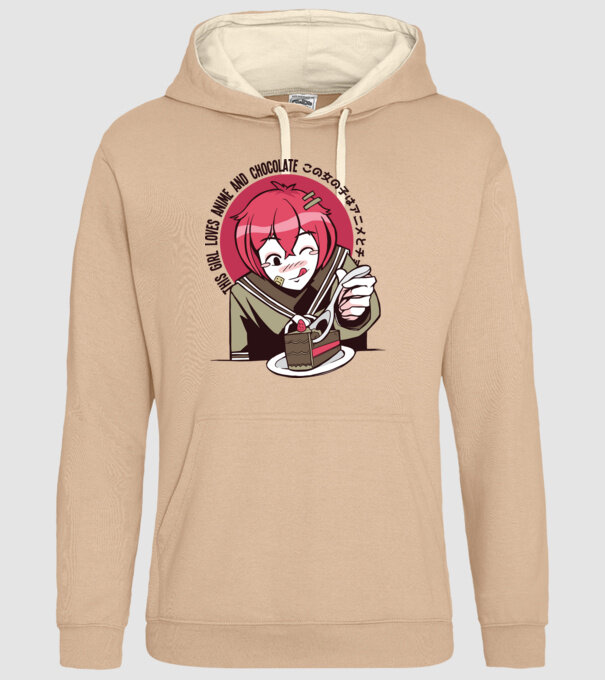 Doar o fată căreia îi place Anime și ciocolata model nisipiu pe tricou