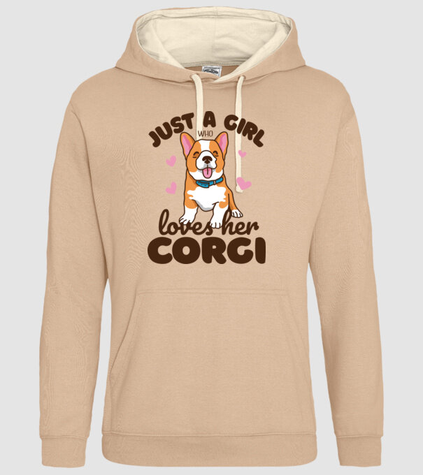 Doar o fată care iubește Corgiul său model nisipiu pe tricou