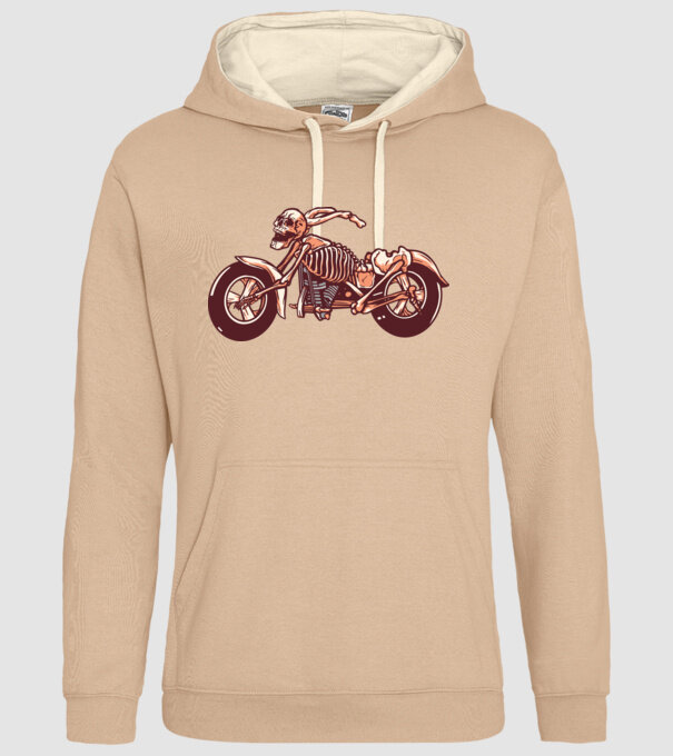 Motocicletă cu Schelet model nisipiu pe tricou