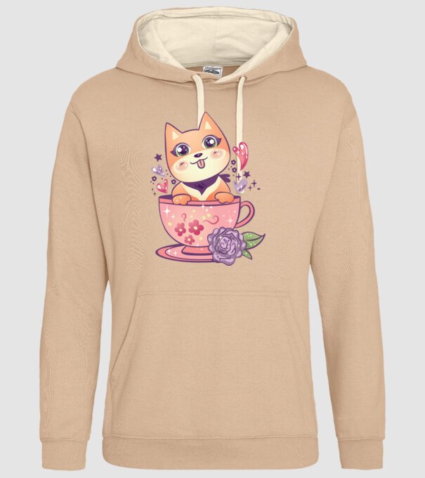 Câine drăguț Anime model nisipiu pe tricou