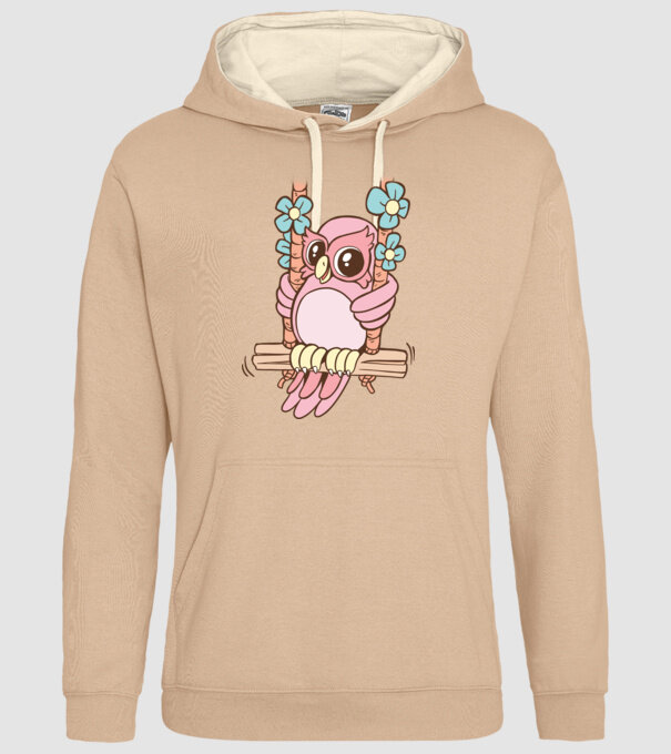 Bufniță drăguță pe un leagăn model nisipiu pe tricou